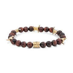 Náramek POLICE Barbedwire Brown Gold PEJGB2112334