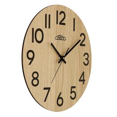 Dřevěné hodiny s tichým chodem PRIM Genuine Veneer - B - E07P.4245.5190