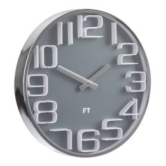 Dizajnové nástenné hodiny Future Time FT7010GY Numbers grey 30cm