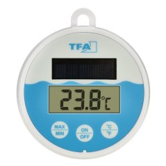 TFA 30.1068.02 - Bazénový digitálny teplomer so solárnym panelom