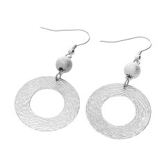 Nerezové náušnice 6118 - stříbrné barvy - SER.6118