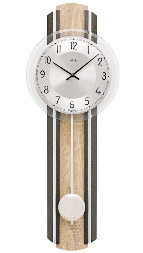 Kyvadlové nástěnné hodiny 7474 AMS řízené rádiovým signálem 64cm Kyvadlové nástěnné hodiny 7474 AMS řízené rádiovým signálem 64cm