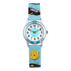 Detské náramkové hodinky s motívom polície JVD J7232.2