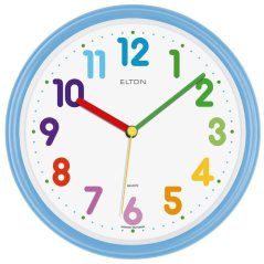 Dětské nástěnné hodiny ELTON Kids - světle modré - E11.4616.006860