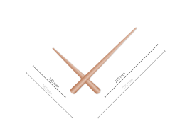 Rose gold zúžené hliníkové ručičky na hodiny 215 mm | 130 mm