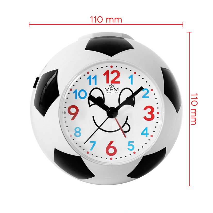 Dětský melodický budík s tichým chodem MPM Kickoff Timekeeper - C01.4371.B