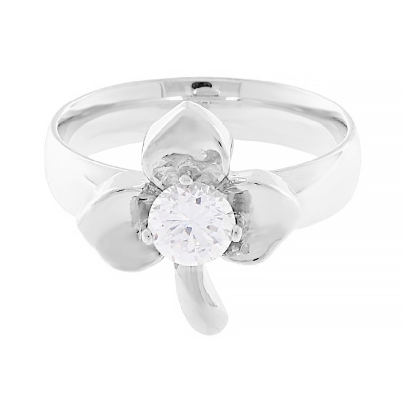 Nerezový prsten Trevo (velikost 55) - stříbrné barvy - SRI.6781.. size55