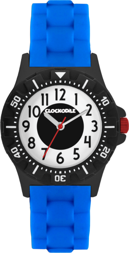 CLOCKODILE Svietiace čierno-modré športové detské chlapčenské hodinky SPORT 3.0