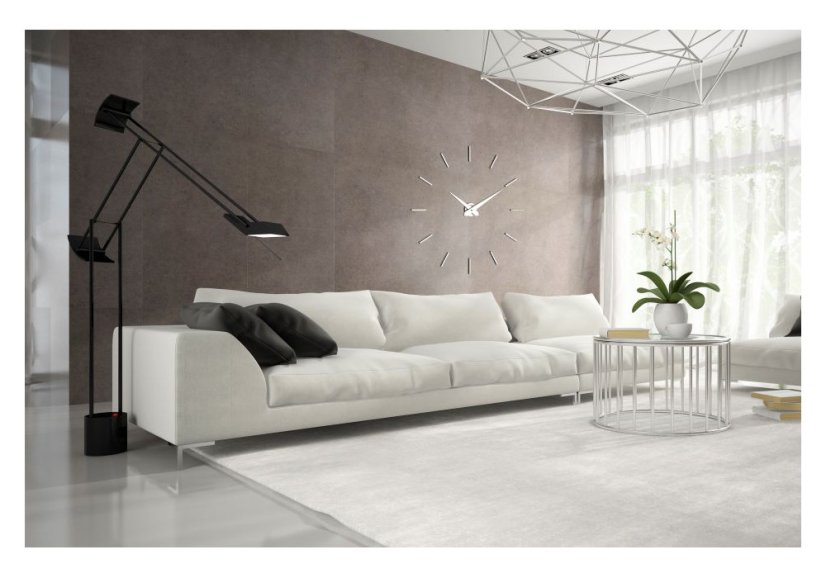 Designové nástěnné hodiny I200M IncantesimoDesign chrome 90-100cm