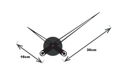 Dizajnové nástenné hodiny Future Time FT9620SI Hands chrome 60cm