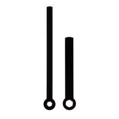 Kovové hodinové ručičky B10 (81 mm, 55 mm) - černé - Ručičky hodinové B10 pár