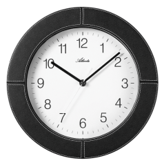 Dizajnové kožené nástenné hodiny AT4398 Atlanta 30cm