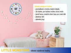 TFA 60.3051.20 - Detské nástenné hodiny LITTLE MONSTERS