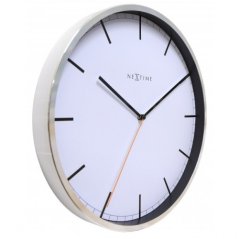 Dizajnové nástenné hodiny 3071wi Nextime Company White Stripe 35cm