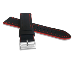 LAVVU Červeno prešitý remienok TAILOR z luxusnej kože Top Grain - 24