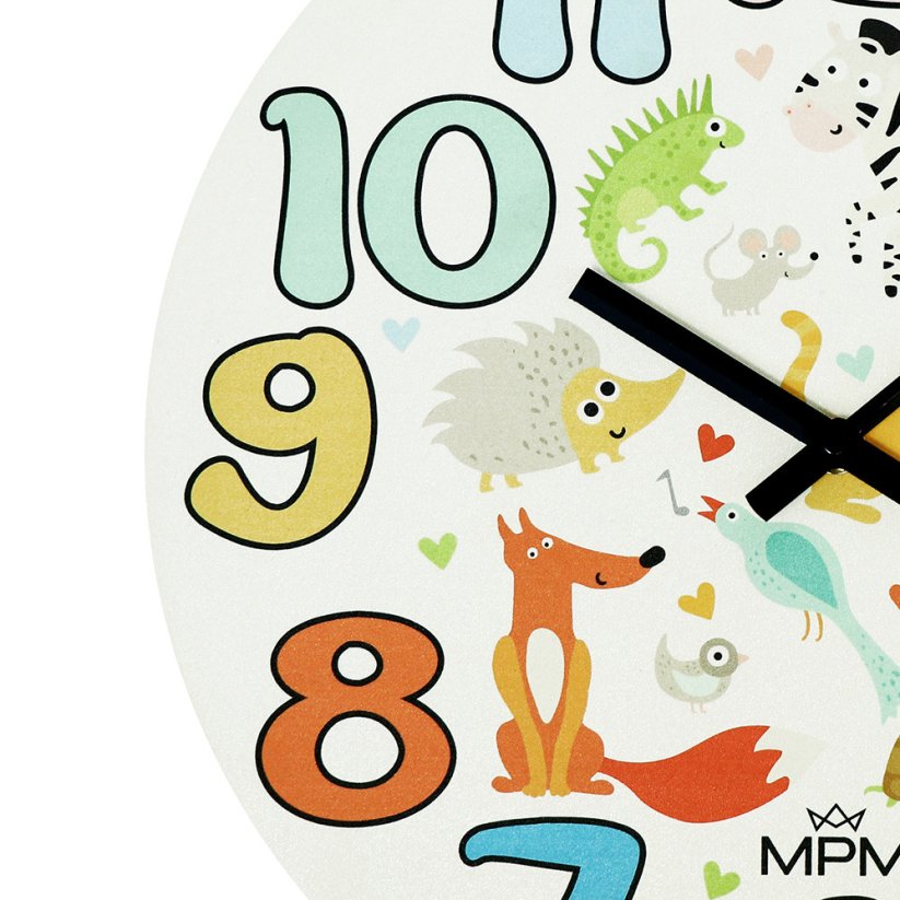 Detské nástenné hodiny MPM Animals - E07M.4265.00