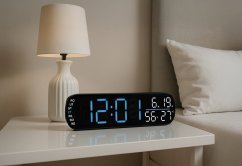 Digitální svítící budík do sítě s češtinou JVD SB5512.3