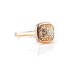 Nerezový prsten 7742 (velikost 54) - růžově pozlacený - SRI.7742.. size54 Gold