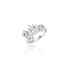 Stříbrný prsten JVD SVLR0736XI2BI54