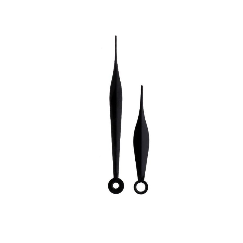 Kovové hodinové ručičky B6 (93 mm, 63 mm) - černé - Ručičky hodinové B6 pár Kovové hodinové ručičky B6 (93 mm, 63 mm) - černé - Ručičky hodinové B6 pár