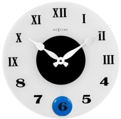 Dizajnové nástenné kyvadlové hodiny 8635 Nextime Milano Color 35cm