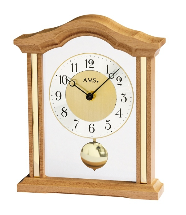 Luxusní dřevěné stolní hodiny 1174/18 AMS 23cm Luxusní dřevěné stolní hodiny 1174/18 AMS 23cm