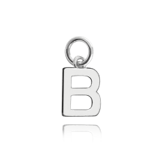 MINET Strieborný príves drobné písmeno "B"