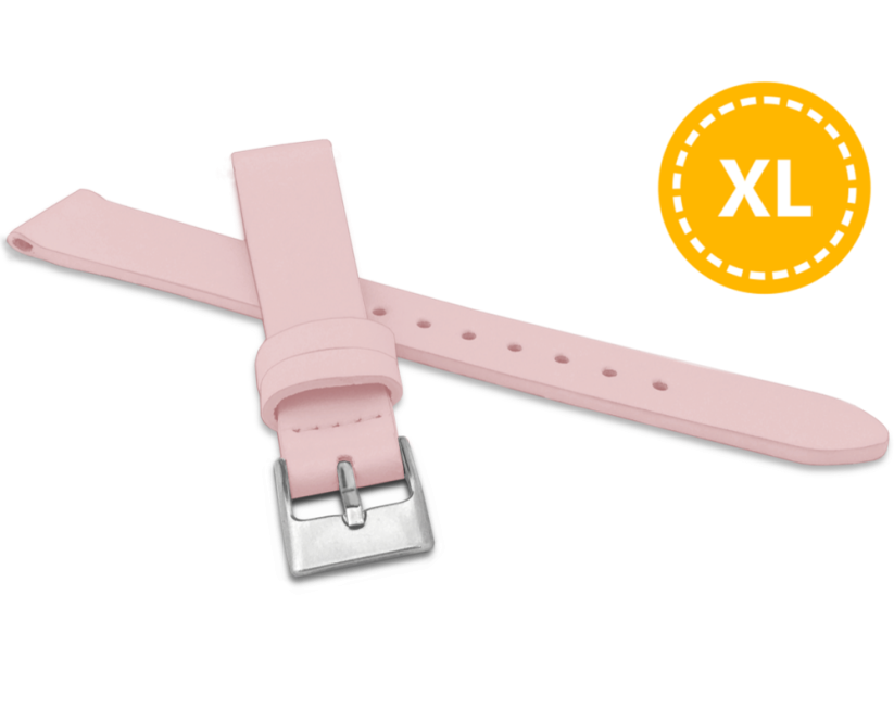 XL Prodloužený růžový řemínek MINET z luxusní kůže Top Grain - 14 - XL MSSXP14