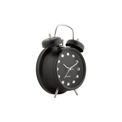 Dizajnový zvoncový budík 6018BK Karlsson 17cm