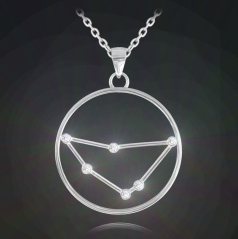 Stříbrný náhrdelník MINET Stars KOZOROH Czech Crystal JMAS9501SN45