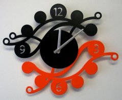 Nástenné hodiny Camea G black/orange 41cm