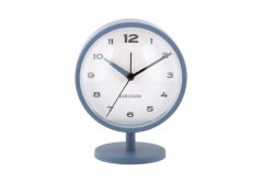 Dizajnové stolné hodiny s budíkom 6027BL Karlsson 14cm