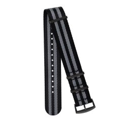 Nylonový řemínek na hodinky PRIM E39.5473 (22 mm) – černo-šedý - E39.5473.22.(REM/22-D420