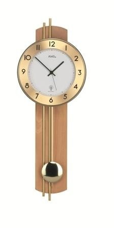 Kyvadlové nástenné hodiny 5266/18 AMS riadené rádiovým signálom 62cm
