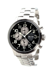 ZENO-WATCH BASEL 8557TVDD-b1M3   Pilot Oversized Chrono 7750 s kovovým tahem