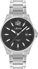 Pánské hodinky se safírovým sklem LAVVU NORDKAPP Black LWM0162