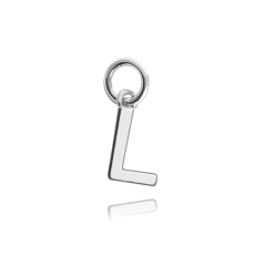 MINET Strieborný príves drobné písmeno "L"