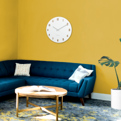 Veľké biele drevené hodiny LAVVU WHITE LCT4070