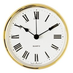 Vestavné hodiny 103 mm - zlaté, římské číslice 550/4171-01 - E22.4788.001267