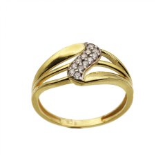 Zlatý prsteň AZR2738, veľ. 58, 2.2 g