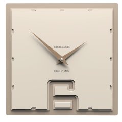 Dizajnové hodiny 10-004 CalleaDesign Breath 30cm (viac farebných verzií) Farba béžová (najsvetlejšia)-11 - RAL1013