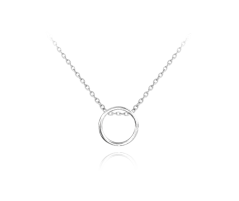 Minimalistický stříbrný náhrdelník MINET KROUŽEK