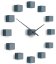Dizajnové nástenné nalepovacie hodiny Future Time FT3000GY Cubic light grey