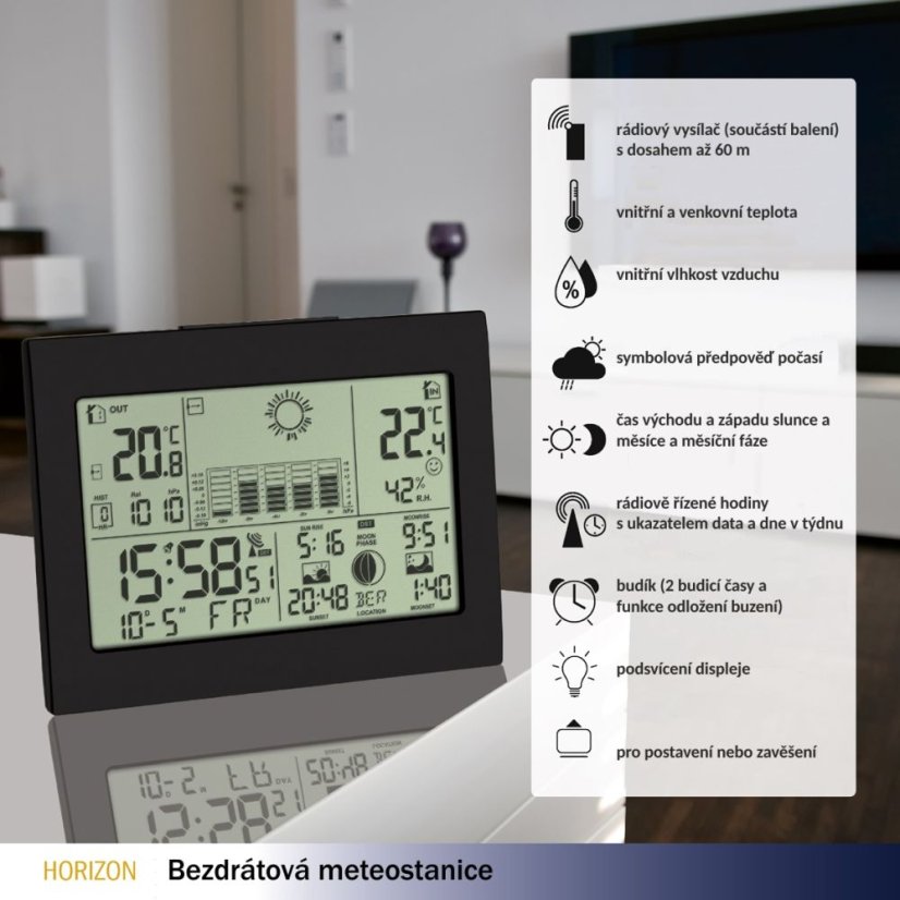 TFA 35.1155.01 HORIZON - Domáca meteostanica s predpoveďou počasia