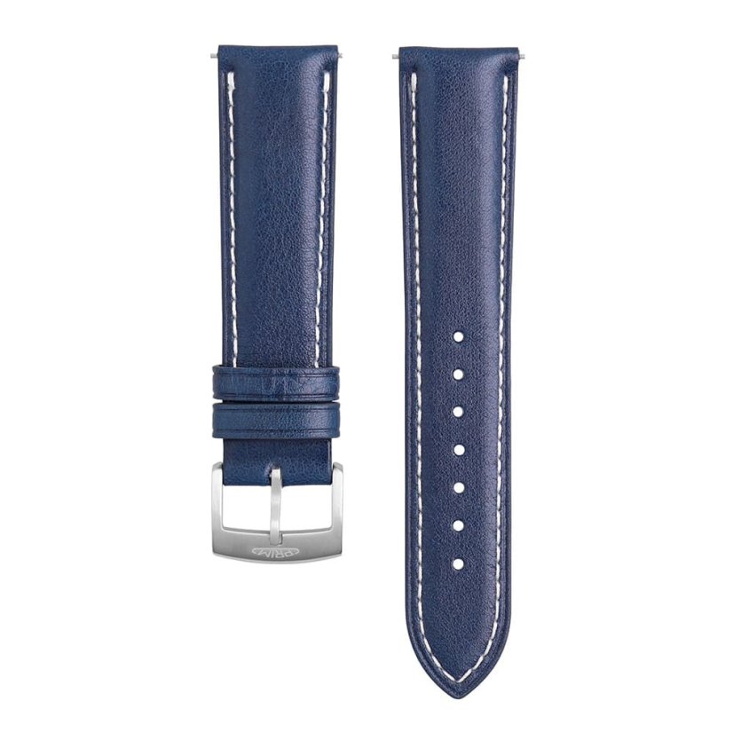 Kožený řemínek na hodinky PRIM RB.15909 (22 mm) - tmavě modrý - RB.15909.2220.3200