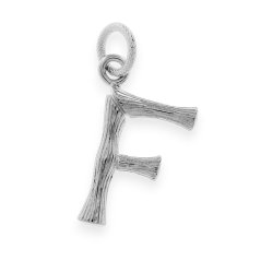 Oceľový prívesok písmeno "F" 70213 - strieborné farby - SPD.70213.F