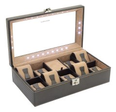 Kazeta na hodinky FRIEDRICH LEDERWAREN 32059-3 Carbon