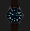 LAVVU Ocelové pánské hodinky BERGEN Blue / Top Grain Leather se svítícími čísly