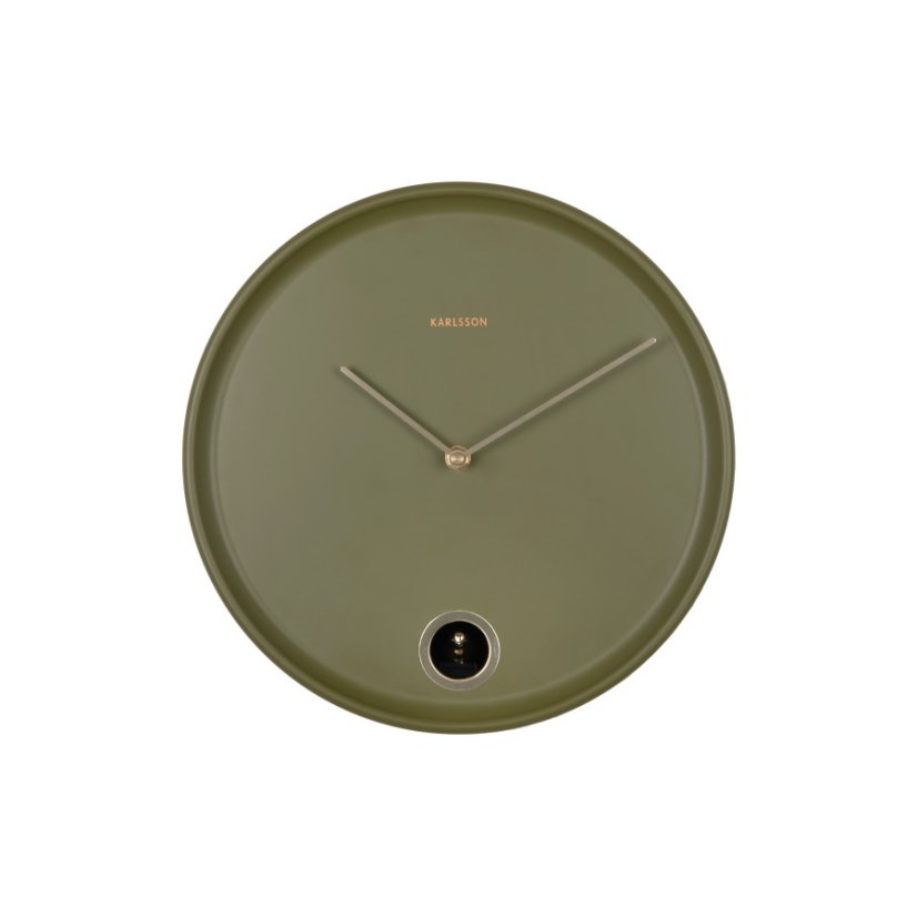 Nástěnné hodiny s kukačkou 6123GR Karlsson 30cm, zelené