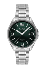 LAVVU Pánske hodinky so zafírovým sklom HERNING Green